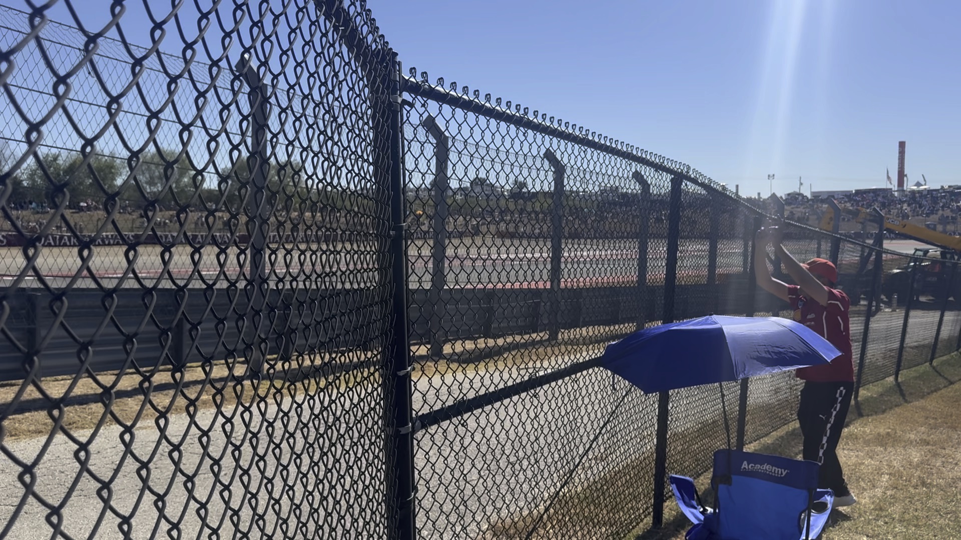 Chain link temporary fence panels on a construction site in Brownsville